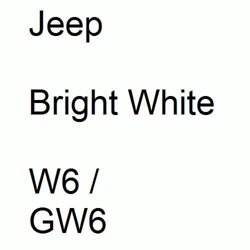 Jeep, Bright White, W6 / GW6.